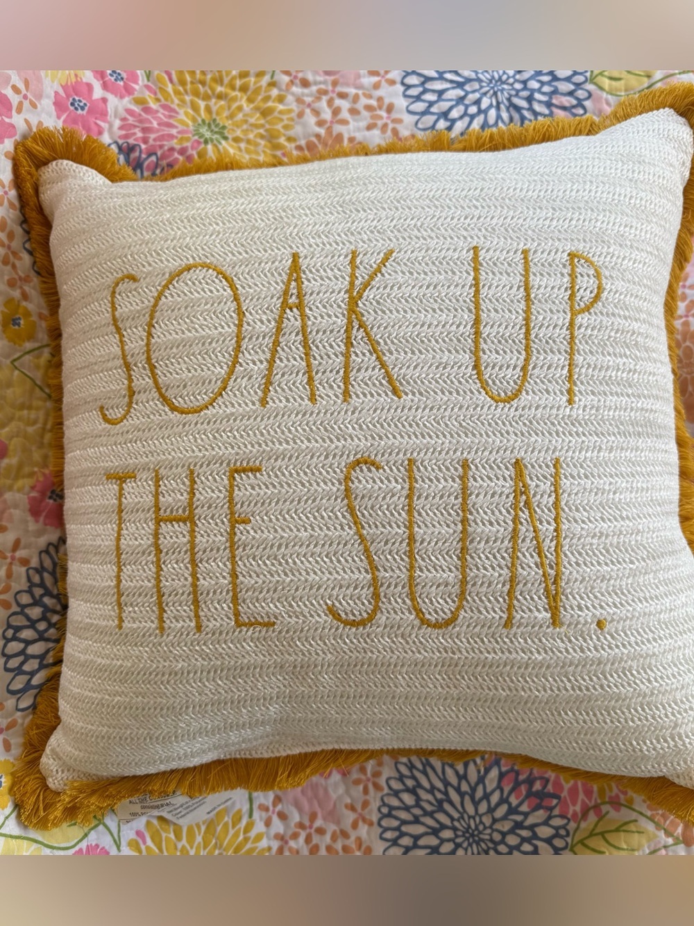 New Rae Dunn soak up the sun pillow